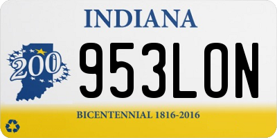 IN license plate 953LON