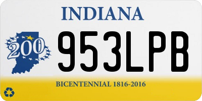 IN license plate 953LPB