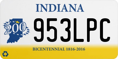 IN license plate 953LPC