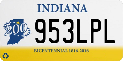 IN license plate 953LPL