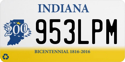 IN license plate 953LPM