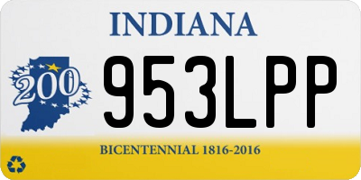 IN license plate 953LPP