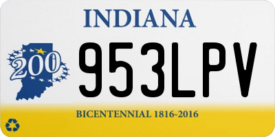 IN license plate 953LPV
