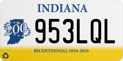 IN license plate 953LQL