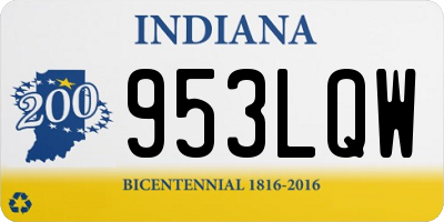 IN license plate 953LQW