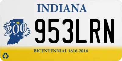 IN license plate 953LRN