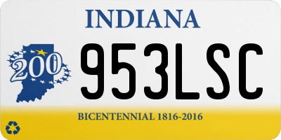 IN license plate 953LSC
