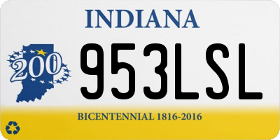 IN license plate 953LSL