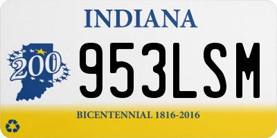 IN license plate 953LSM