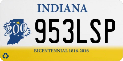 IN license plate 953LSP
