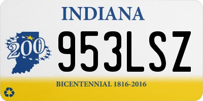 IN license plate 953LSZ