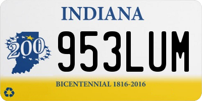 IN license plate 953LUM