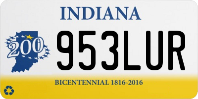 IN license plate 953LUR