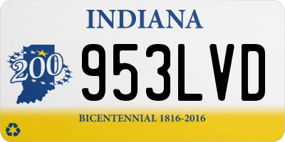 IN license plate 953LVD