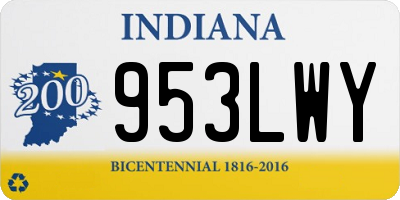 IN license plate 953LWY