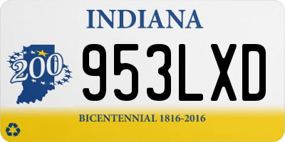 IN license plate 953LXD