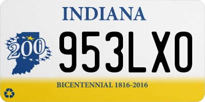 IN license plate 953LXO