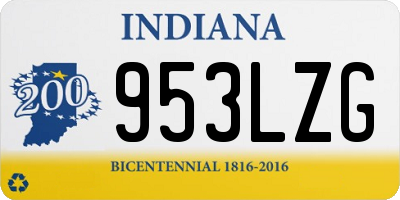 IN license plate 953LZG
