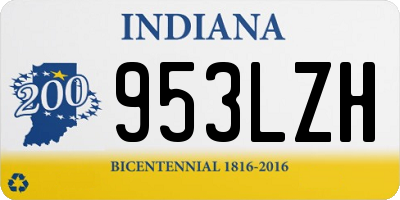 IN license plate 953LZH