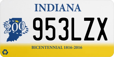 IN license plate 953LZX