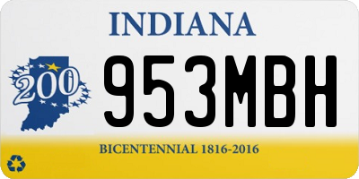 IN license plate 953MBH