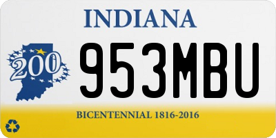 IN license plate 953MBU
