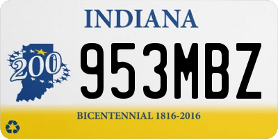 IN license plate 953MBZ