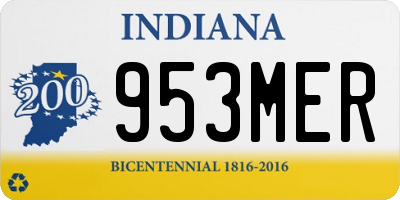 IN license plate 953MER