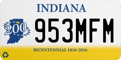 IN license plate 953MFM