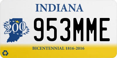 IN license plate 953MME