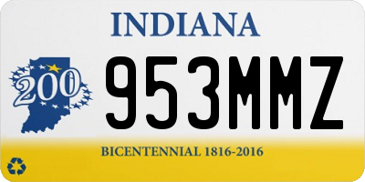 IN license plate 953MMZ