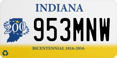 IN license plate 953MNW