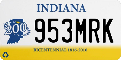 IN license plate 953MRK