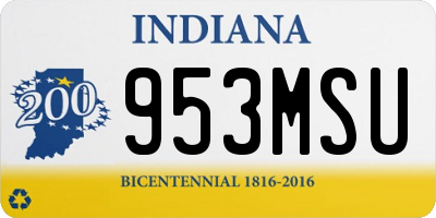 IN license plate 953MSU