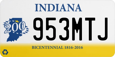 IN license plate 953MTJ