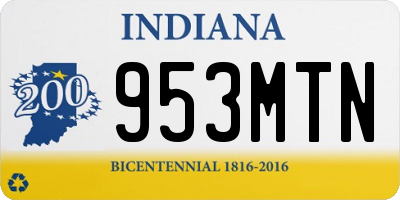 IN license plate 953MTN