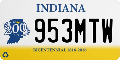 IN license plate 953MTW