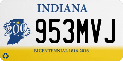 IN license plate 953MVJ