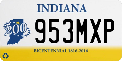 IN license plate 953MXP