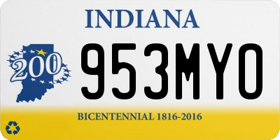 IN license plate 953MYO