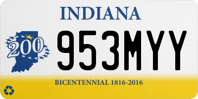 IN license plate 953MYY