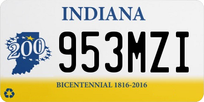IN license plate 953MZI