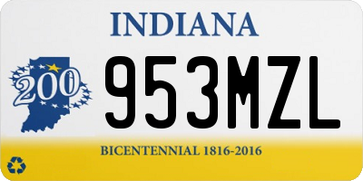 IN license plate 953MZL