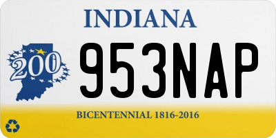IN license plate 953NAP