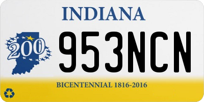 IN license plate 953NCN