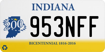 IN license plate 953NFF