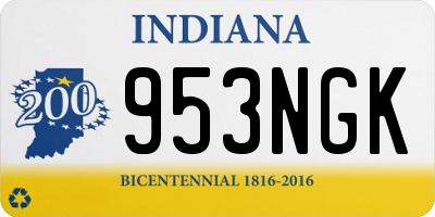 IN license plate 953NGK