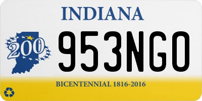 IN license plate 953NGO