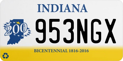 IN license plate 953NGX