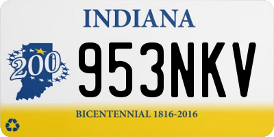 IN license plate 953NKV